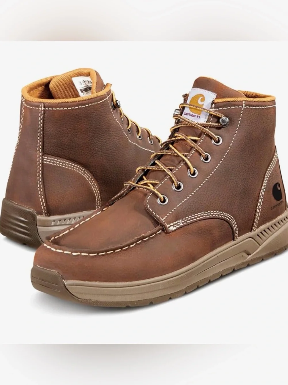 Carhartt Brown Men's Chukka Work Boots with Tan Outsole